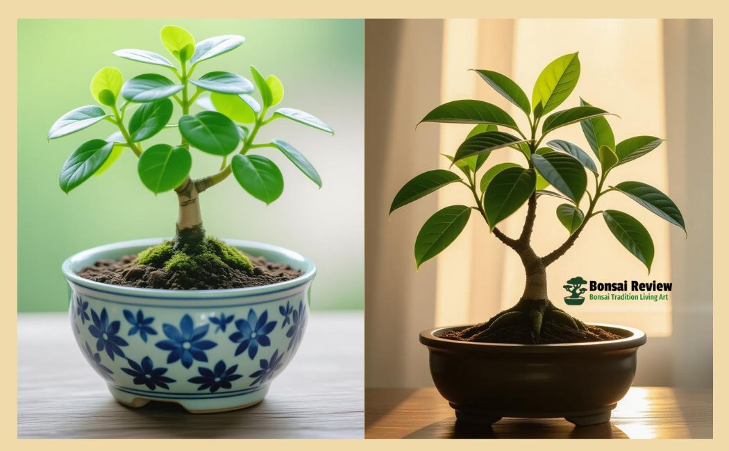 Indoor bonsai plant is lucky