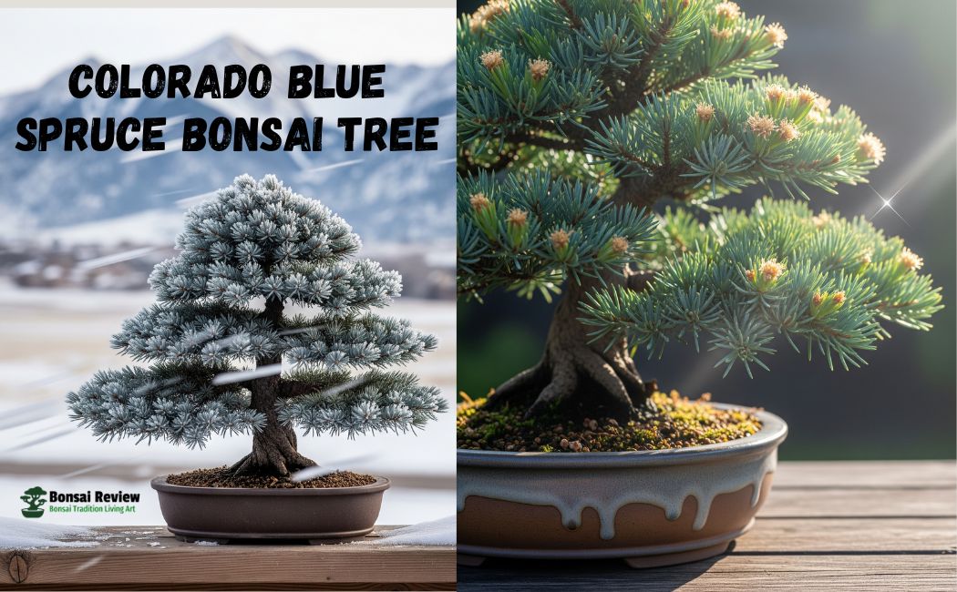 Colorado Blue Spruce bonsai tree with Bonsai Review