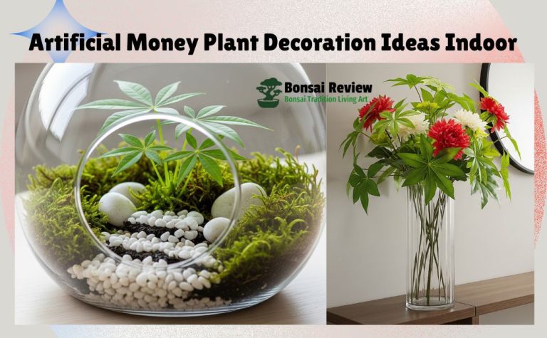 Artificial Money Plant Decoration Ideas Indoor with bonsai review