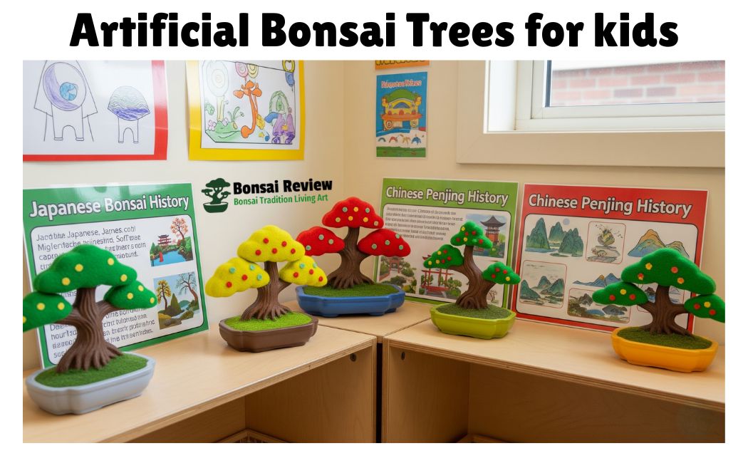 Artificial Bonsai Trees for kids classroom with bonsai review