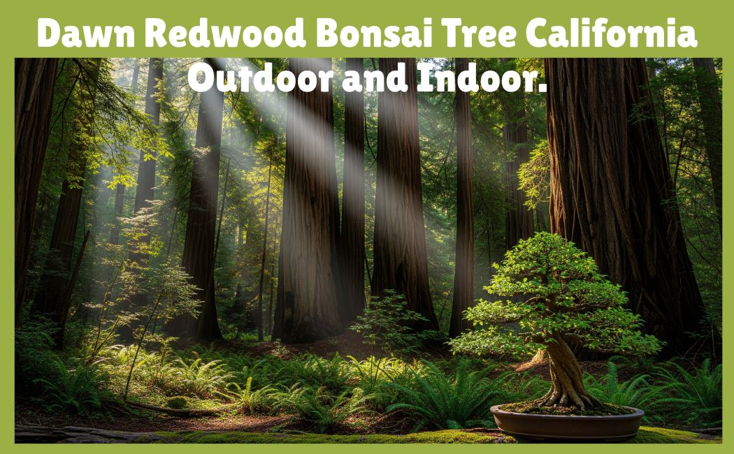 Indoor and Outdoor Dawn Redwood Bonsai in California.