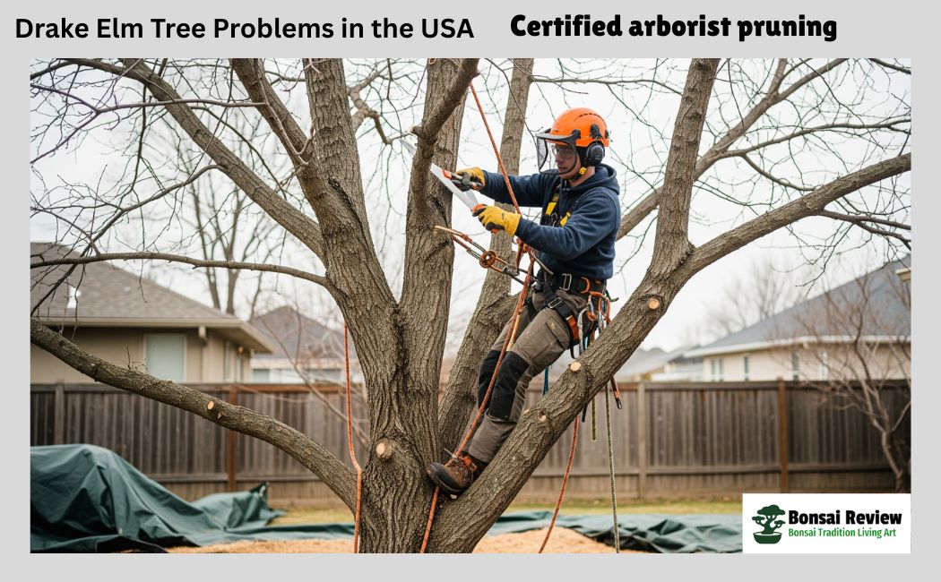 Drake Elm Tree Problems in the USA Certified Arborist Pruning with bonsai review