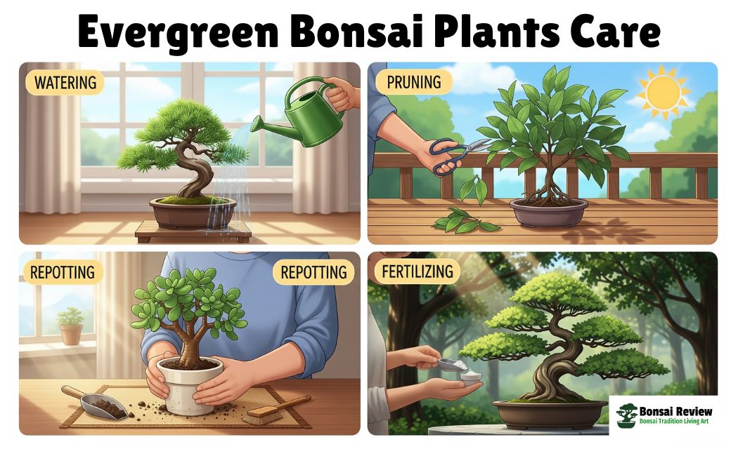 Evergreen Bonsai Plants care with bonsai review