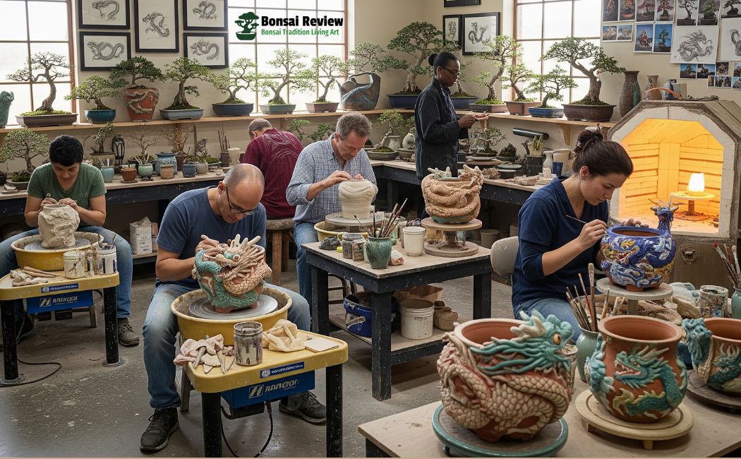 Handmade Dragon Bonsai Pottery workshop with bonsai review