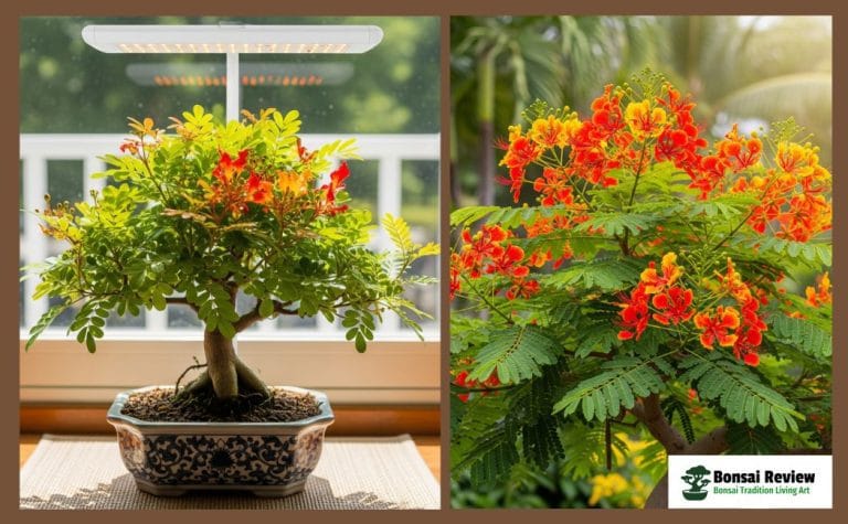 Flame Tree Bonsai Seed Care: Grow flowers & Royal Poinciana