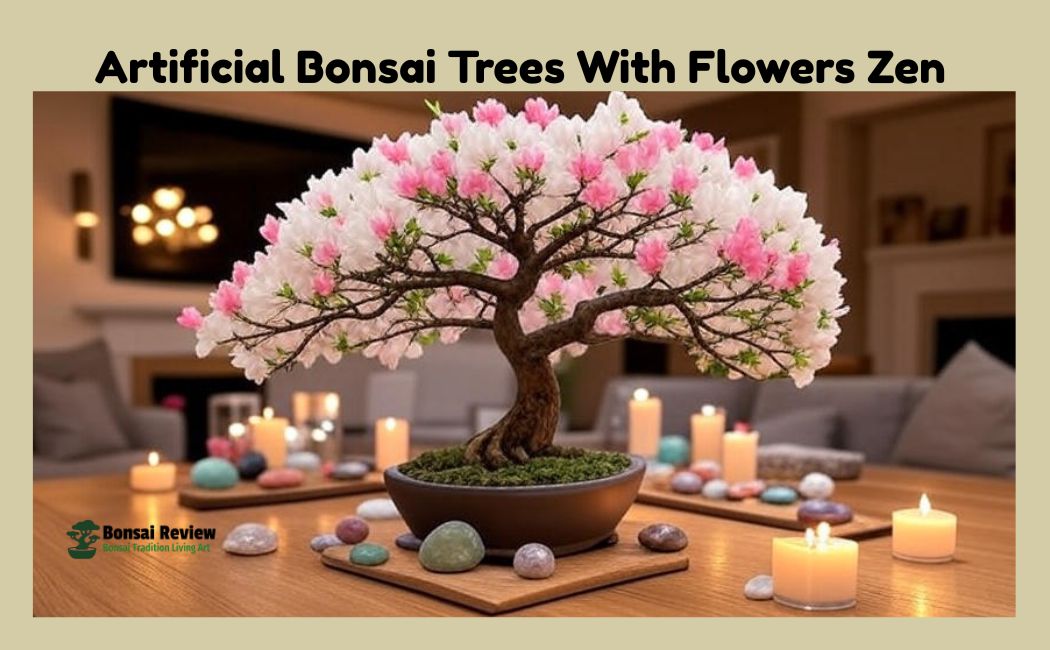 Artificial Bonsai Trees with Flowers Zen Garden indoor