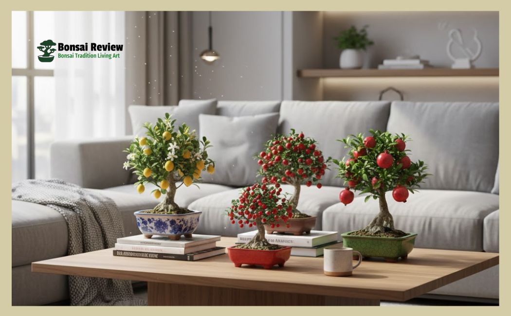 Bonsai fruit tree live indoors decor