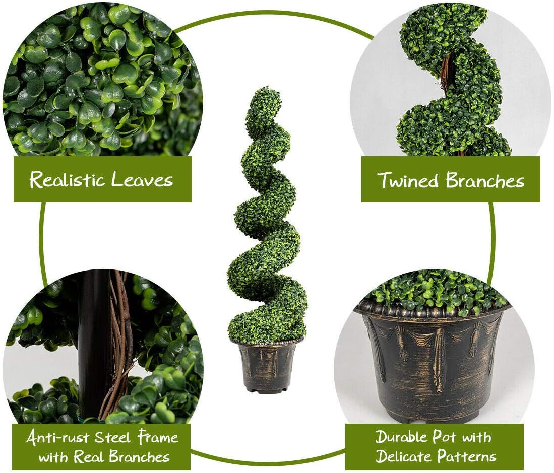 GOPLUS-4-Ft-Artificial-Boxwood-Spiral-Topiary-Tree-Fake-Greenery-Plants-Leaves-Cement-Filled-Plastic-Flower-Pot-Decorative-Trees-for-Porch-Home-decor