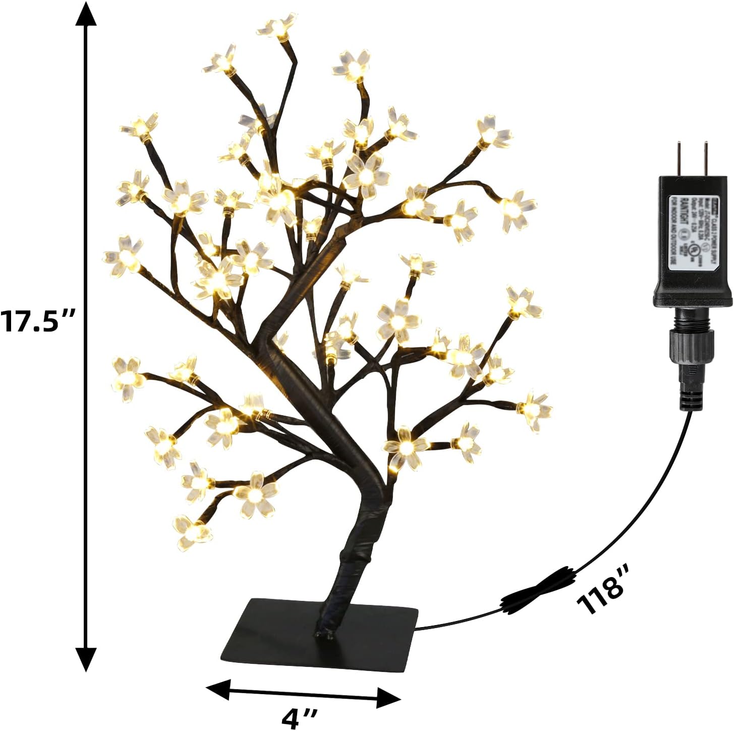 PEIDUO-17.5-Inch-Lighted-Cherry-Blossom-Tree-48-Warm-White-Lights-Plug-in-Adapter-Light-up-Bonsai-Tree-for-Christmas-Indoor-Room