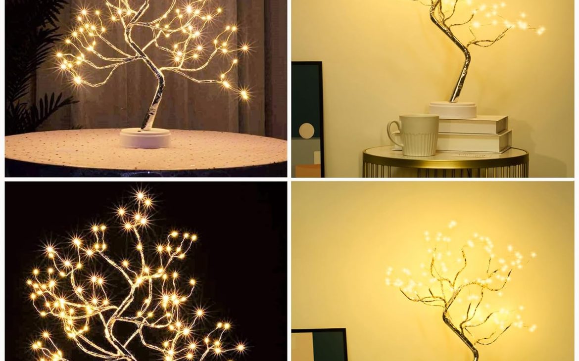 Room Decor, 20" 108 LED Tabletop Bonsai Tree Light, DIY Artificial Tree Lamp, Battery/USB Operated, Aesthetic Lamps for Living Room Bedroom Christmas Home Gifts House Decor (Warm White). The best Artificial Bonsai Review

