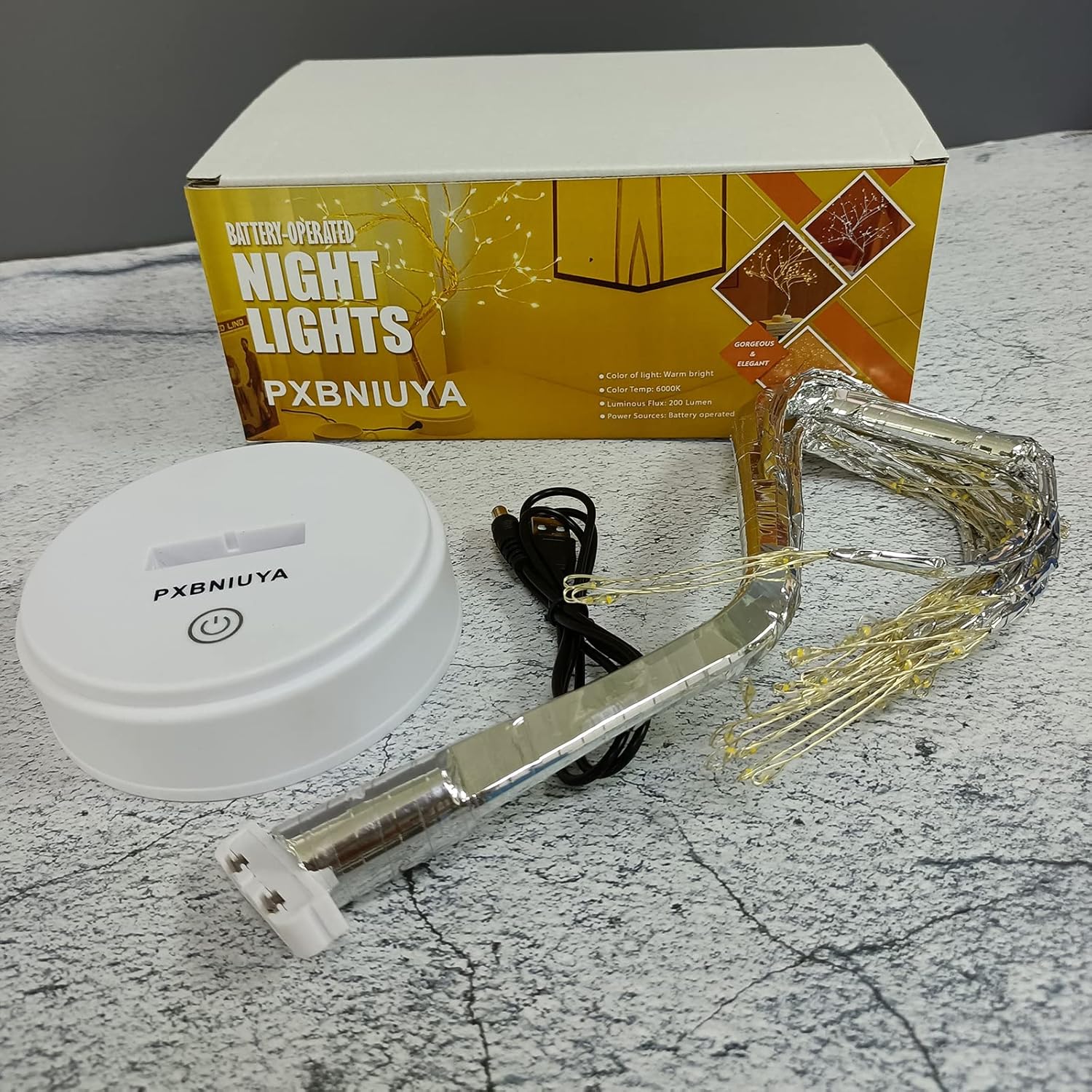 PXBNIUYA-Fairy-Light-Spirit-Tree-Lamp-Indoor-Bonsai-Tree lamp Unboxing