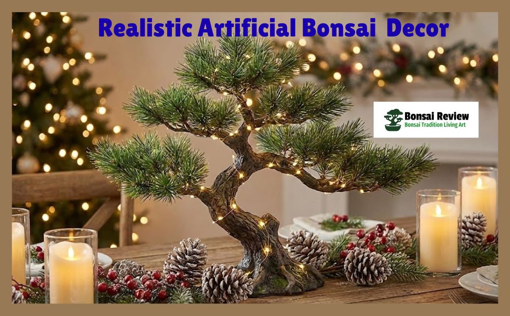 Realistic Artificial Bonsai Decor in Christmas and New Year with Bonsai Review
