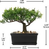 Artificial Bonsai Tree Juniper Faux Plants Indoor Small Fake Plants Decor with Ceramic Pots for Home Table Office Desk