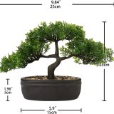 Artificial Bonsai Tree Juniper Faux Plants Indoor Small Fake Plants Decor with Ceramic Pots for Home Table Office Desk