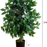 Nearly Natural 36in Triple Trunk Artificial Ficus Tree