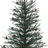 Vickerman 30" Caramel Pine Artificial Christmas Tree Unlit- Featuring 684 PVC Tips - Pine Cone Accented - Seasonal Indoor Home Decor with Decorative Burlap Base.