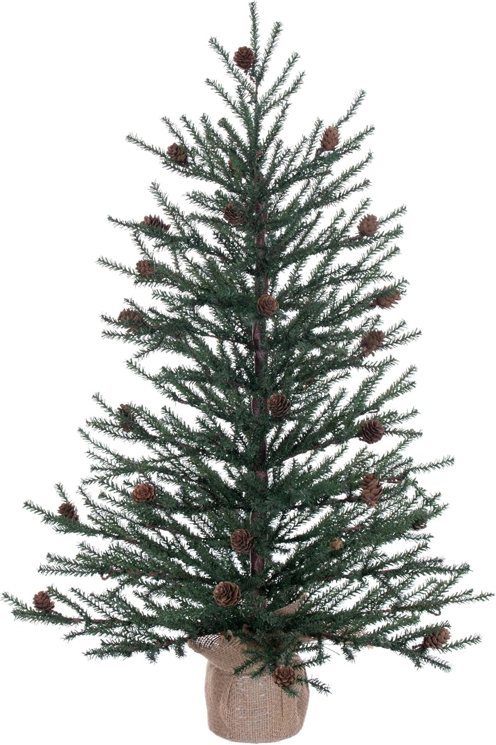 Vickerman-2-Feet-5-Inch-Mini-Caramel-Pine-Green-Best-Faux-Indoor-Home-Decor-Plant