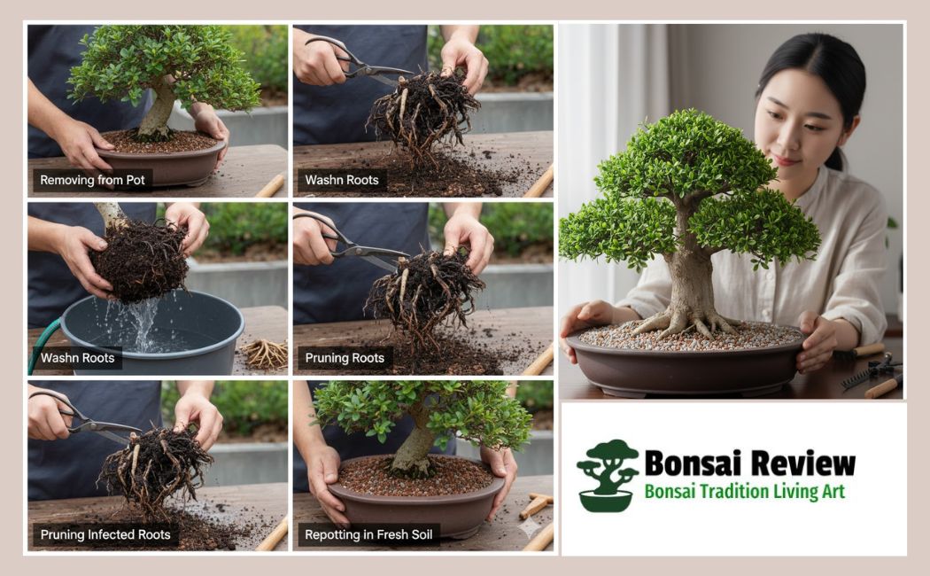 Bonsai Root Rot Treatment step by step