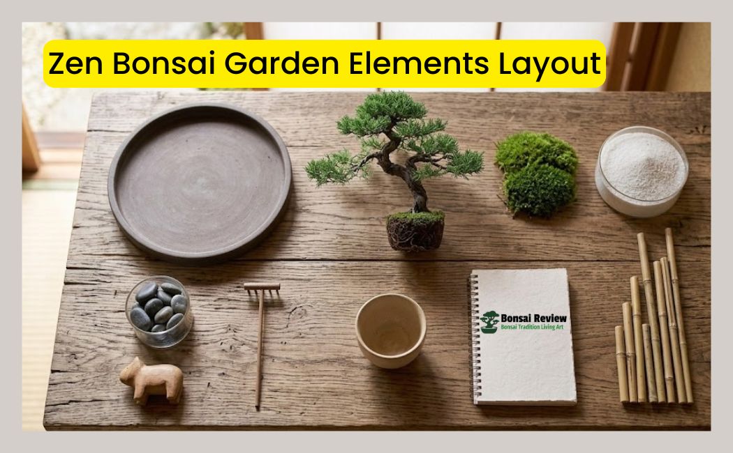 Zen Bonsai Garden DIY Home and Desk Elements Layout