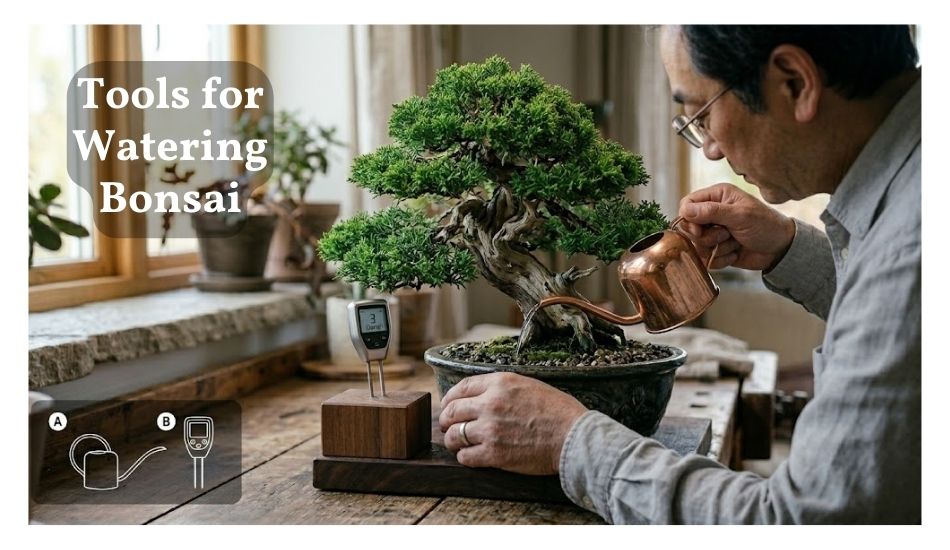 How often to water a bonsai tree, Tools for watering with Thomas Shoji