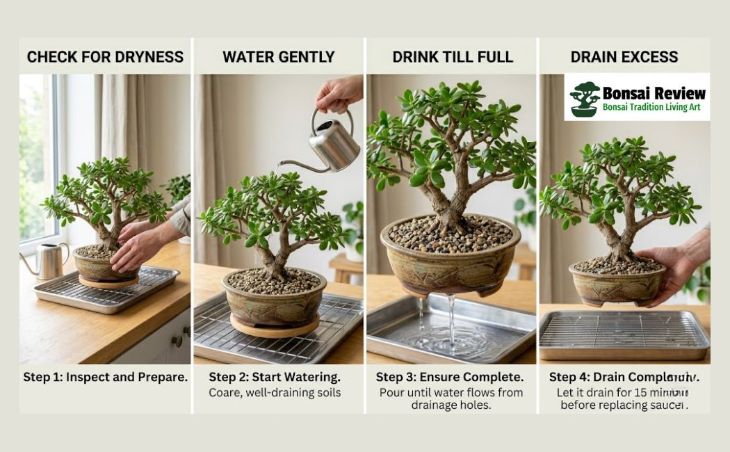 Jade Bonsai Watering Schedule Steps by Steps