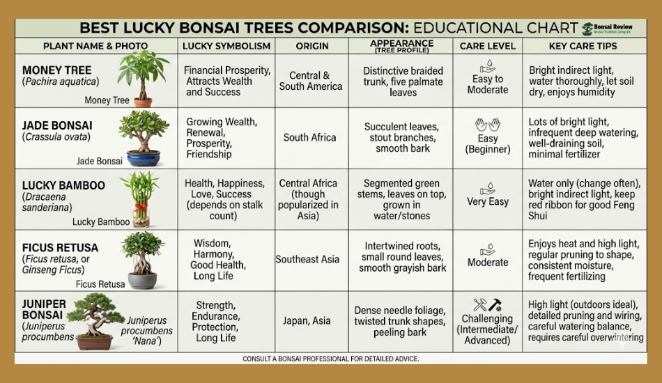 Lucky Bonsai Trees