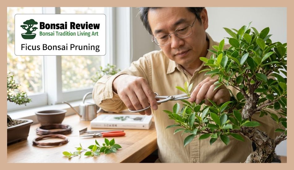 bonsai pruning Ficus Plant 